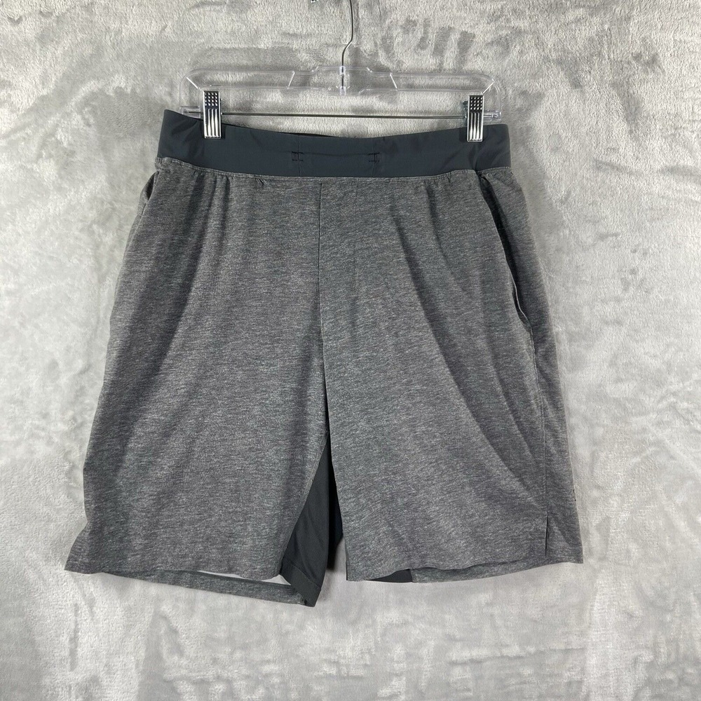 Lululemon Shorts men's Medium 31x9 Linerless Athletic Gray Stretch Performance